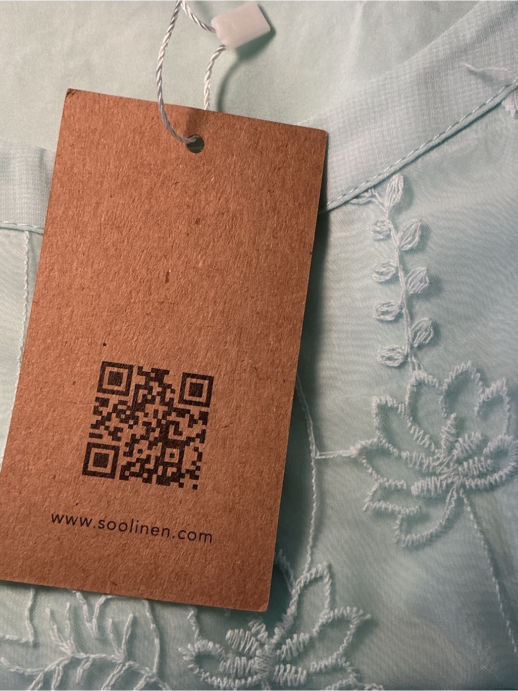 Soolinen Nwt Mint Green Embroidered Midi Dress Xl Sheer Layered Cottagecore — image 5 of 8